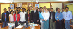 Prof. Hans Koechler, President of the I.P.O., center, with (at his right) Prof. Rashila Ramli, Head of the School for History, Politics and Strategic Studies of the National University of Malaysia, with Austrian student delegation and students of UKM, Universiti Kebangsaan Malaysia, 19 January 2007